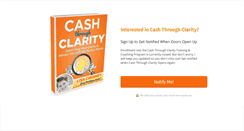 Desktop Screenshot of cashthroughclarity.com